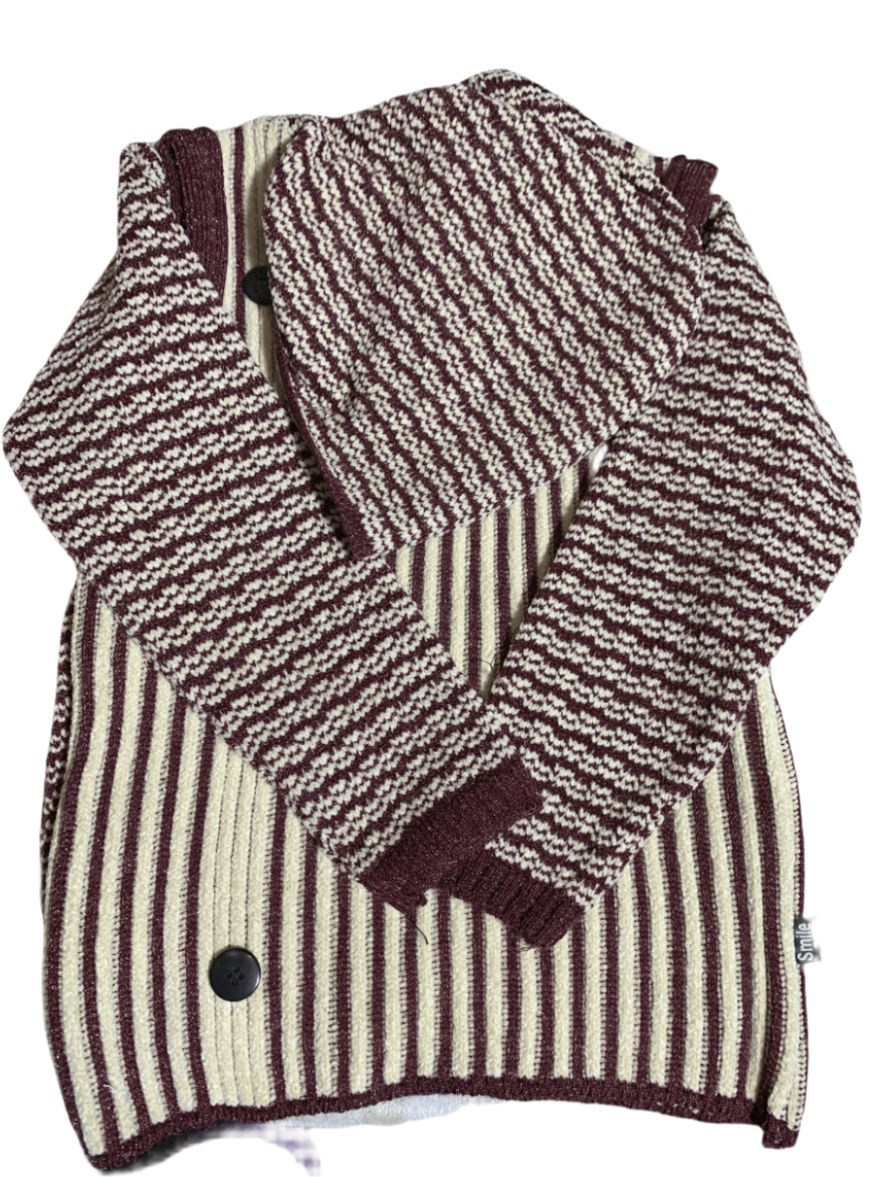 Acrylic Wool and Velvet Cadigan 3pc Set