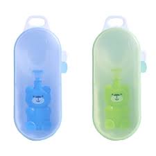 Baby U-Shaped Toothbrush with Soft Bristles and Cute Bear Design