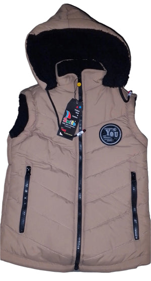 Beige-Skin Sleeveless Jacket