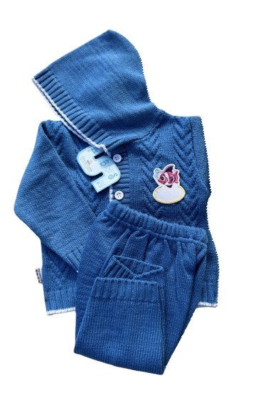 Baby Woollen Hoddie set 2pc