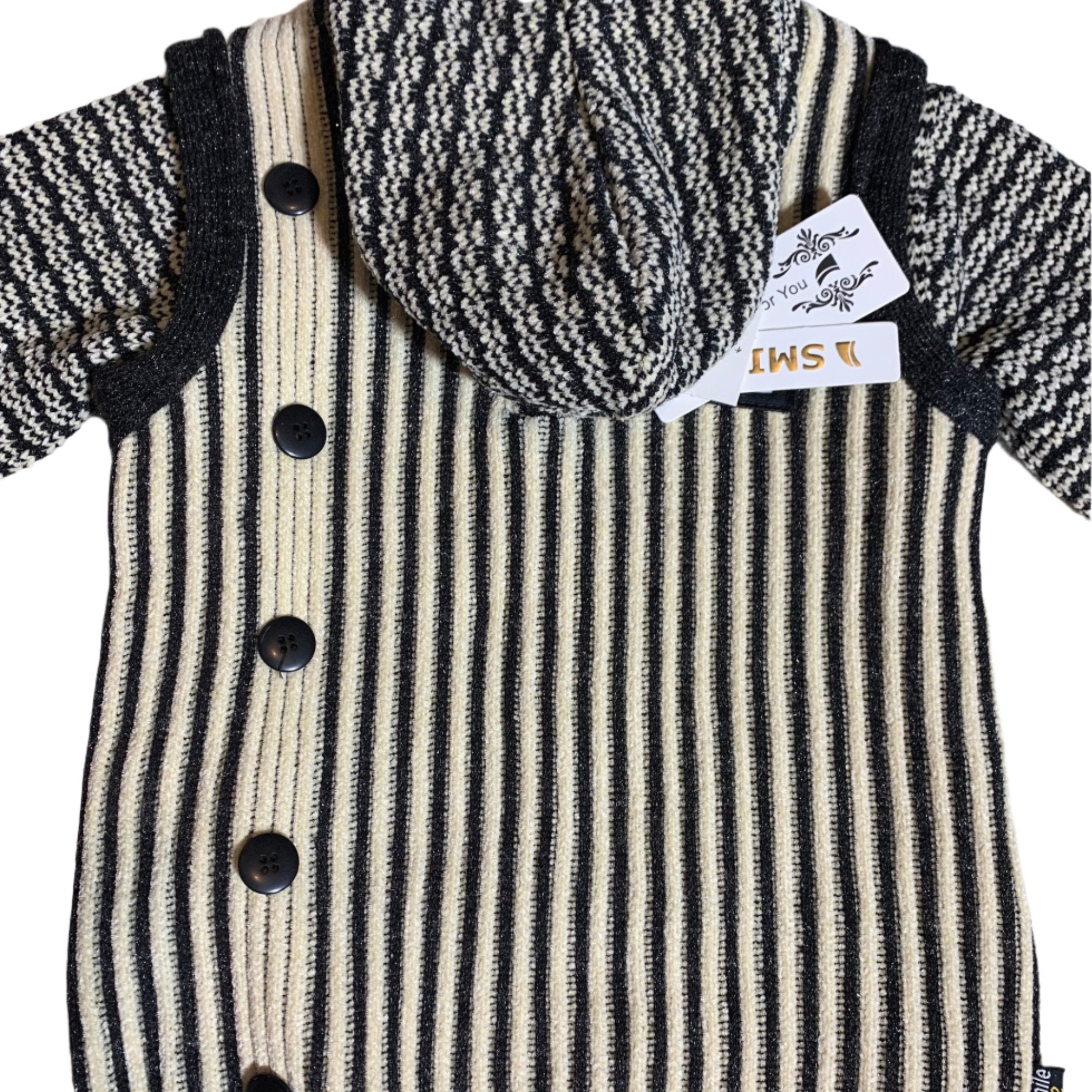 Acrylic Wool and Velvet Cadigan 3pc Set