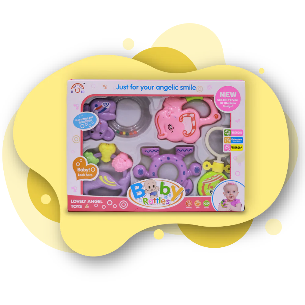 Lovely Angel Baby Rattles 5 Pieces Set